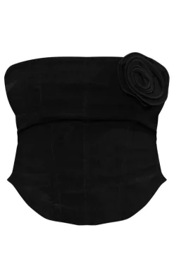 PrettyLittleThing Corsets*Petite Bengaline Corset With Rose Detail
