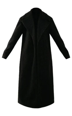 PrettyLittleThing Christmas Shop*Petite Borg Maxi Coat