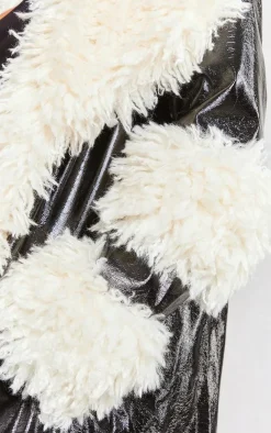 PrettyLittleThing Winter Coats & Jackets*Petite Borg Trim Midi Coat
