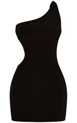 Petite Contrast Binding Cut Out Bodycon Dress-PrettyLittleThing