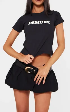 PrettyLittleThing T-Shirts*Petite Demure Fitted T-Shirt