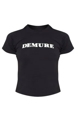 PrettyLittleThing T-Shirts*Petite Demure Fitted T-Shirt