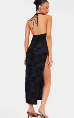 Petite Devore Open Back Cowl Maxi Dress-PrettyLittleThing Outlet
