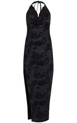 Petite Devore Open Back Cowl Maxi Dress-PrettyLittleThing Outlet