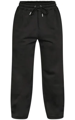 Best PrettyLittleThing Petite Diamante Graphic Detail Wide Leg Sweatpants Black