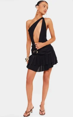 Petite Halterneck Trim Detail Shift Mini Dress-PrettyLittleThing Discount