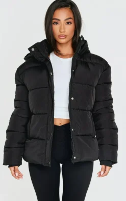 PrettyLittleThing Puffer Jackets*Petite Hooded Puffer Jacket