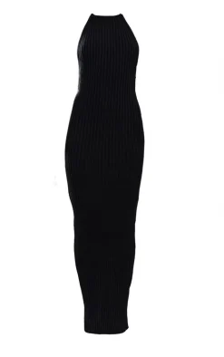 Petite Knitted Open Back Maxi Dress-PrettyLittleThing Sale