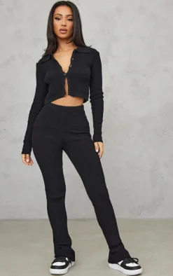 PrettyLittleThing Cardigans*Petite Knitted Rib Cropped Cardigan