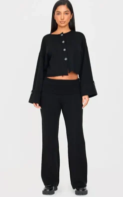 PrettyLittleThing Cardigans*Petite Knitted Turn Up Sleeve Cardigan