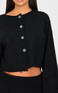 PrettyLittleThing Cardigans*Petite Knitted Turn Up Sleeve Cardigan