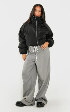 PrettyLittleThing Puffer Jackets*Petite Longline Pocket Detail Puffer Coat