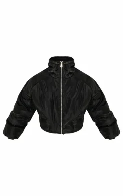 PrettyLittleThing Puffer Jackets*Petite Longline Pocket Detail Puffer Coat