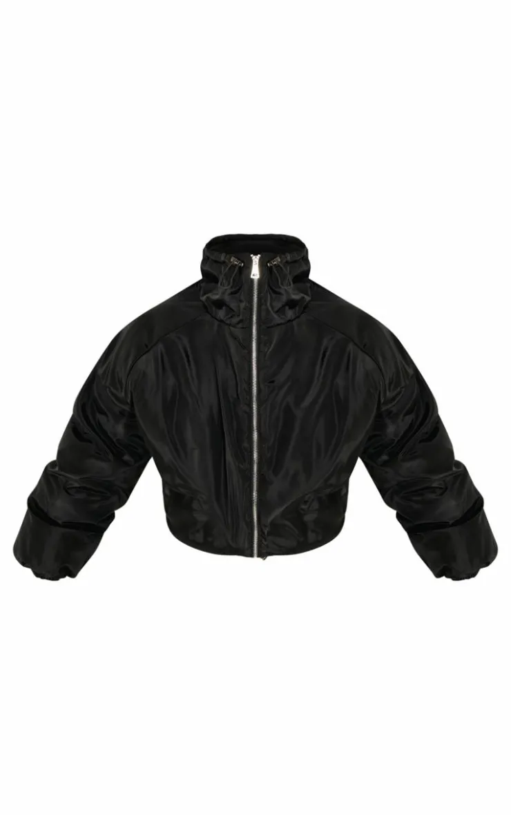 PrettyLittleThing Puffer Jackets*Petite Longline Pocket Detail Puffer Coat