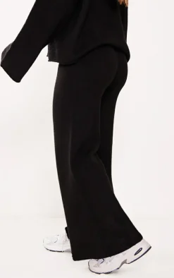 PrettyLittleThing Knitted Two Piece Sets*Petite Luxe Knit Wide Leg Pants