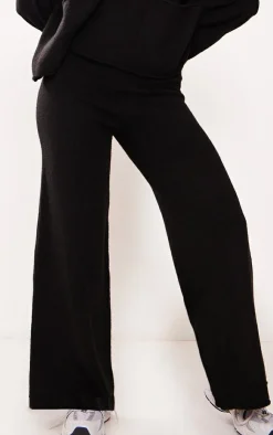 PrettyLittleThing Knitted Two Piece Sets*Petite Luxe Knit Wide Leg Pants