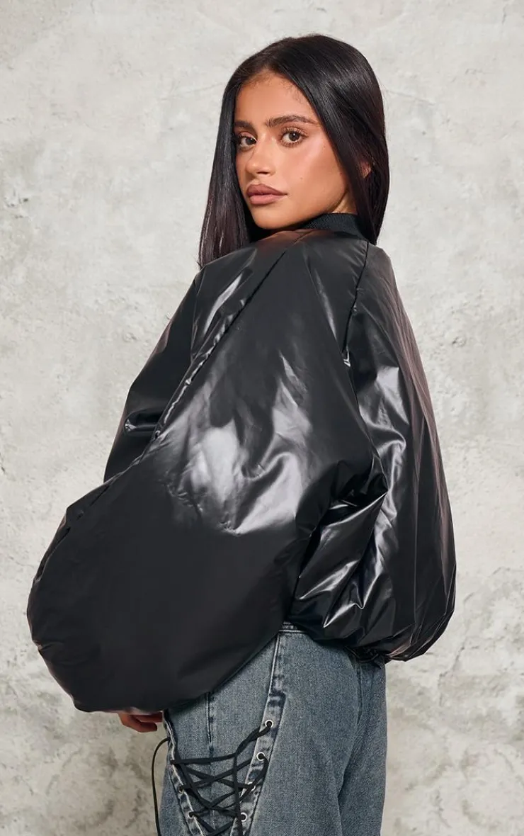 PrettyLittleThing Puffer Jackets*Petite Oversized Bomber Puffer Jacket