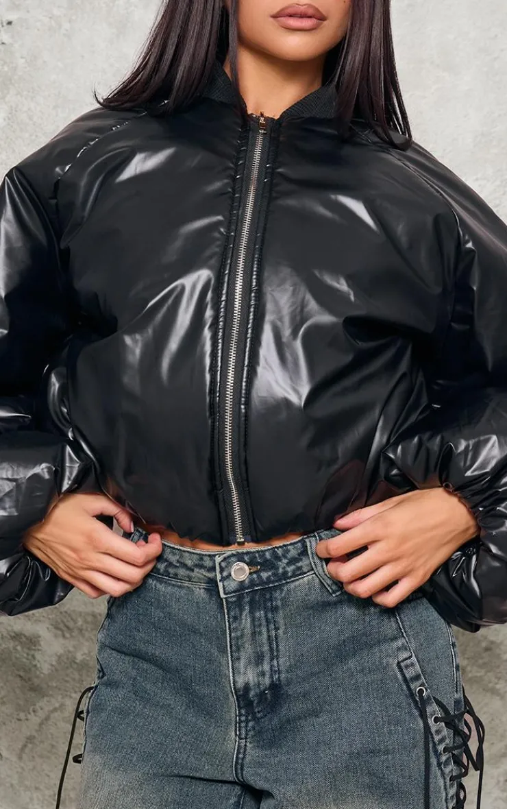 PrettyLittleThing Puffer Jackets*Petite Oversized Bomber Puffer Jacket