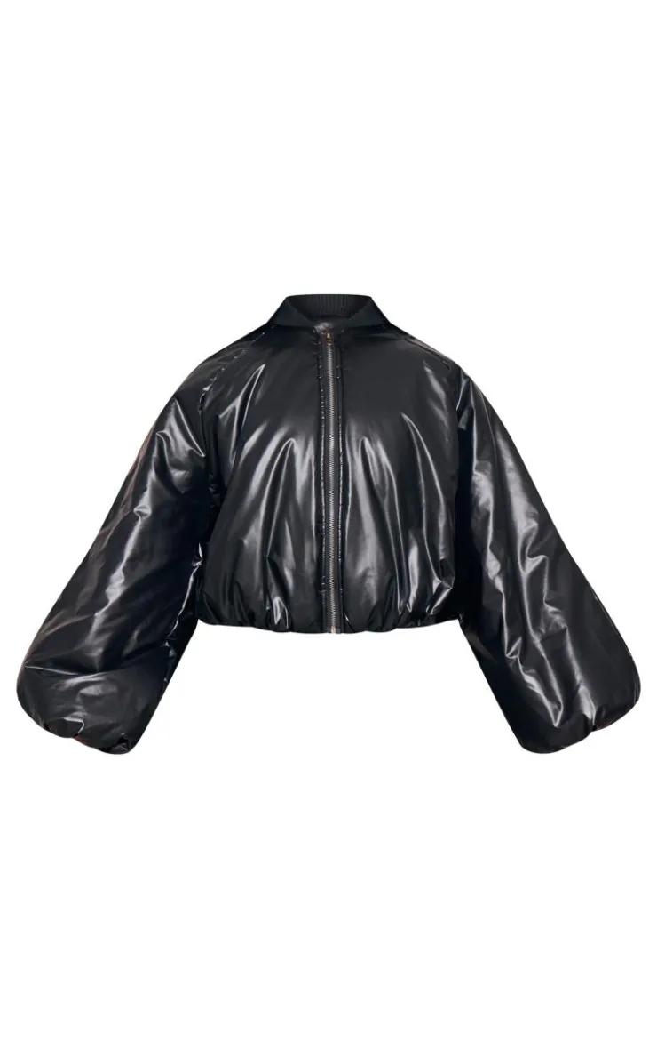 PrettyLittleThing Puffer Jackets*Petite Oversized Bomber Puffer Jacket