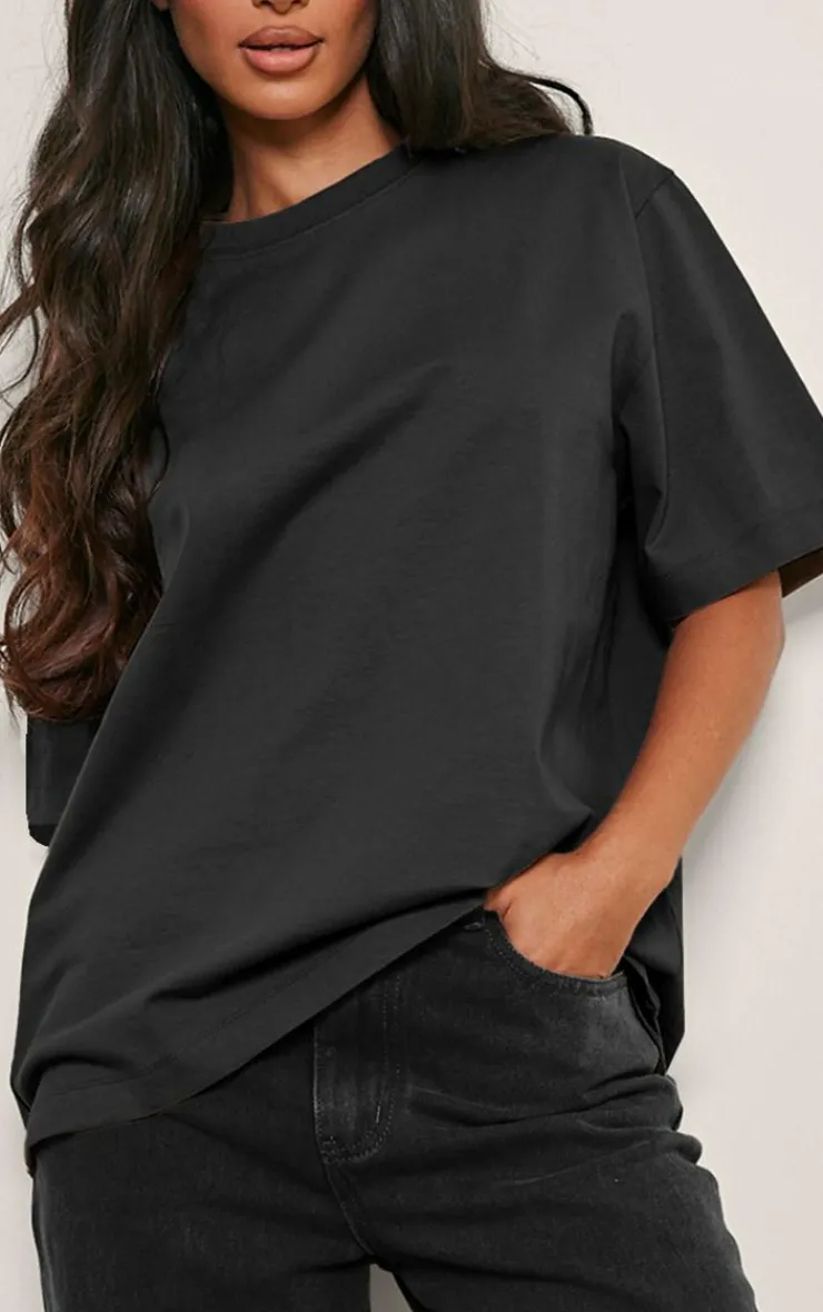 PrettyLittleThing T-Shirts*Petite Premium Cotton Oversized T-shirt