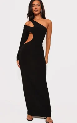 Petite Slinky Cut Out Maxi Dress-PrettyLittleThing Sale