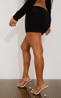 Best PrettyLittleThing Petite Slinky Low Rise Micro Mini Skirt Black