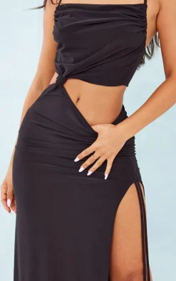 Petite Slinky Midaxi Dress-PrettyLittleThing Online