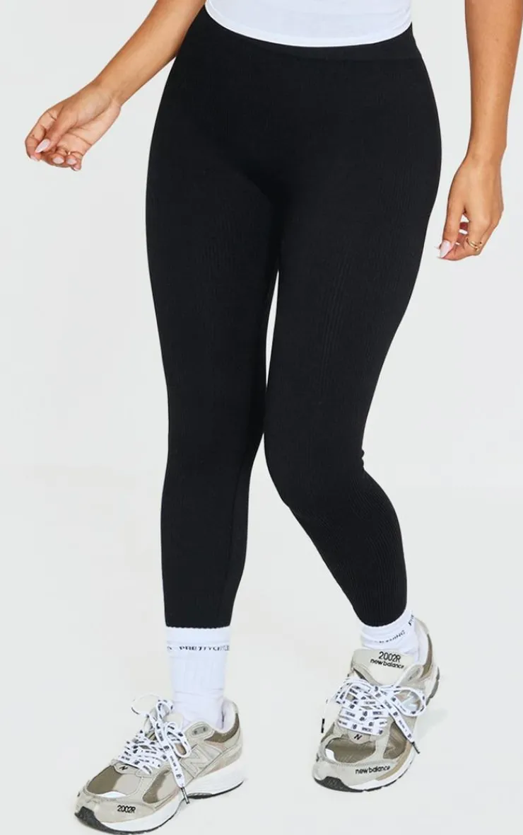 PrettyLittleThing Snatched*Petite Snatched Rib Seamless Leggings