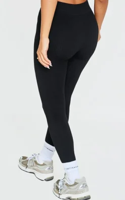 PrettyLittleThing Snatched*Petite Snatched Rib Seamless Leggings