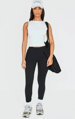 PrettyLittleThing Petite Snatched Sculpt Leggings Black