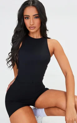 PrettyLittleThing Snatched*Petite Snatched Sculpt Racer Bodysuit