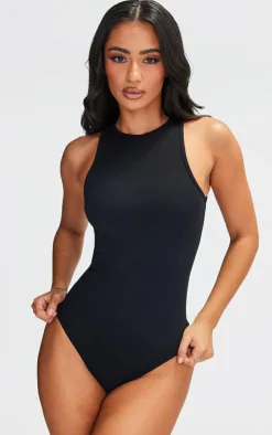 PrettyLittleThing Snatched*Petite Snatched Sculpt Racer Bodysuit