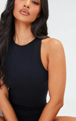 PrettyLittleThing Snatched*Petite Snatched Sculpt Racer Bodysuit