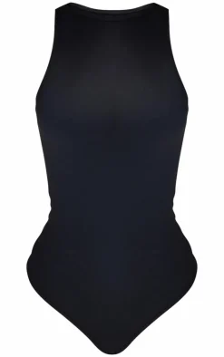 PrettyLittleThing Snatched*Petite Snatched Sculpt Racer Bodysuit