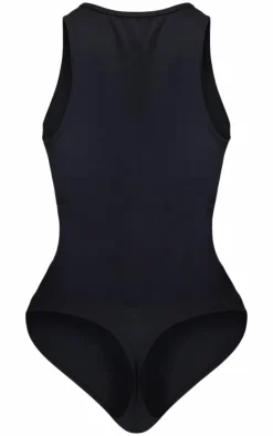 PrettyLittleThing Snatched*Petite Snatched Sculpt Racer Bodysuit