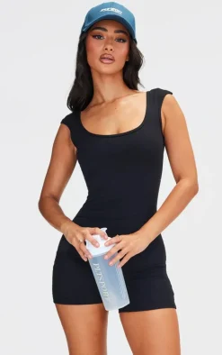 PrettyLittleThing Unitards*Petite Snatched Sculpt Open Back Unitard