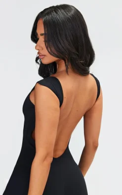 PrettyLittleThing Unitards*Petite Snatched Sculpt Open Back Unitard