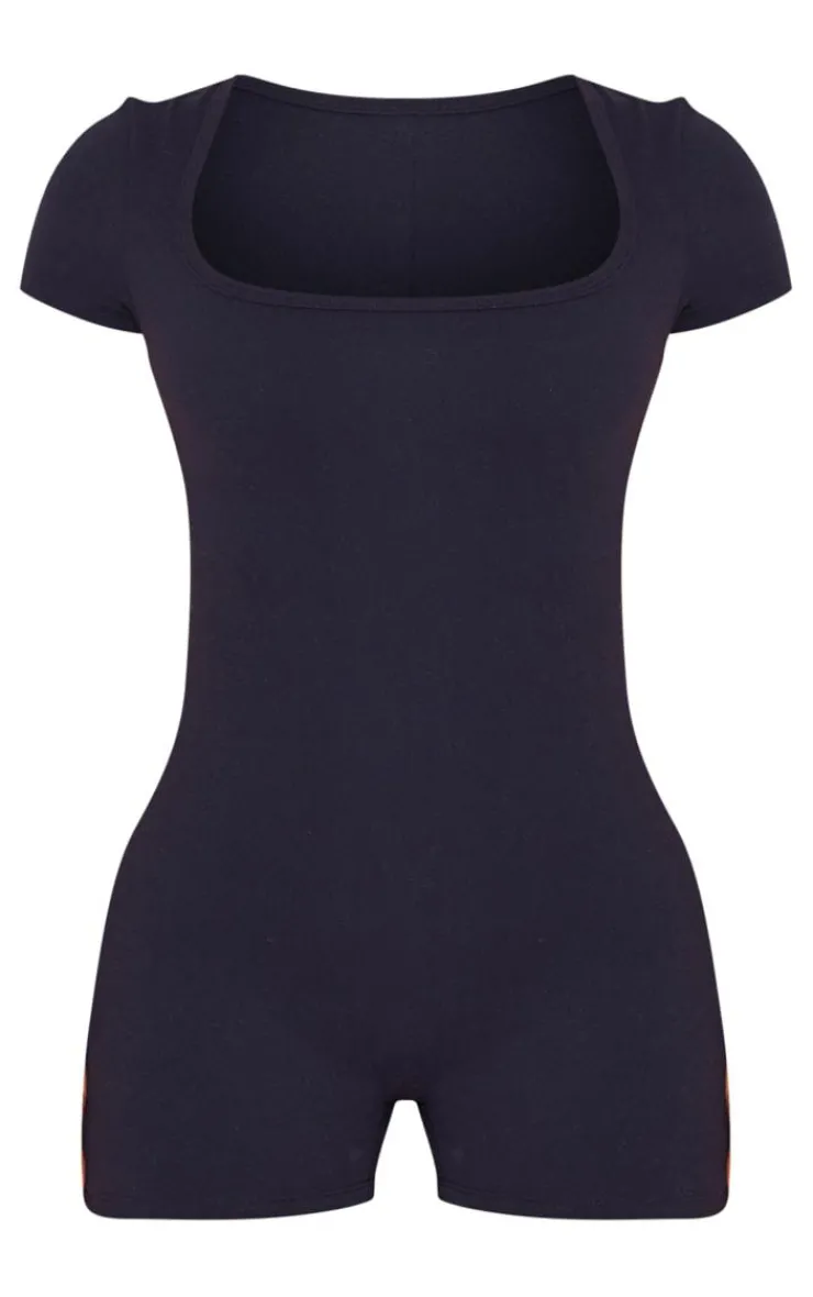 PrettyLittleThing Unitards*Petite Square Neck Snatched Sculpt Unitard