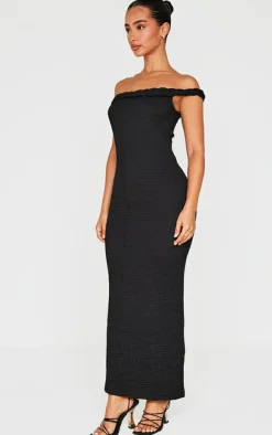 Petite Textured Twist Detail Maxi Dress-PrettyLittleThing Outlet
