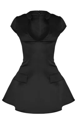 Petite Woven Structured Shift Dress-PrettyLittleThing Discount