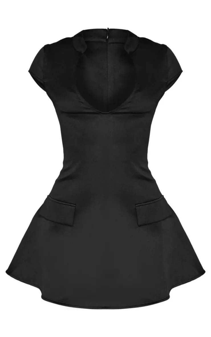 Petite Woven Structured Shift Dress-PrettyLittleThing Discount