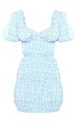 Petite Floral Puff Sleeve Mini Dress-PrettyLittleThing Sale