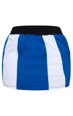 Hot PrettyLittleThing Petite Jersey Contrast Mini Skirt Blue
