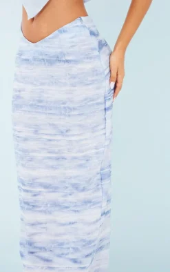 Outlet PrettyLittleThing Petite Ombre Midaxi Skirt Blue