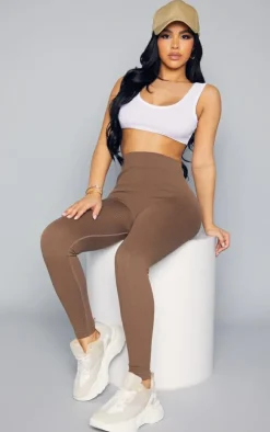 PrettyLittleThing Snatched*Petite Hazel Structured Snatched Rib Leggings