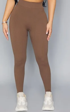 PrettyLittleThing Snatched*Petite Hazel Structured Snatched Rib Leggings