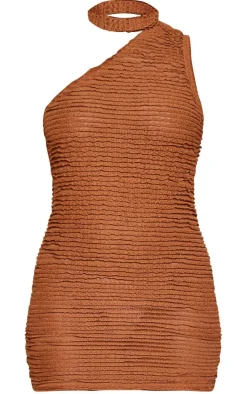 Petite Textured Ruched Mini Dress-PrettyLittleThing Clearance