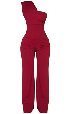 Petite One Shoulder Drape Jumpsuit-PrettyLittleThing Discount
