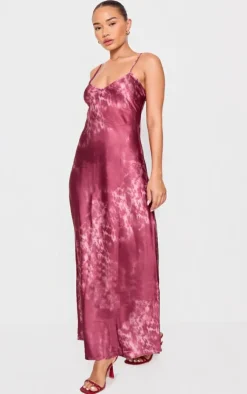 Petite Satin Open Back Maxi Dress-PrettyLittleThing Best