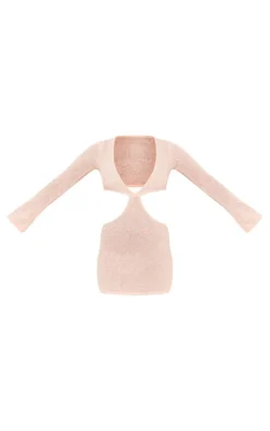 Petite Knitted Cut Out Mini Dress-PrettyLittleThing Outlet